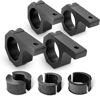 Nilight - 90020D 4PCS Mounting Bracket Kit LED Off-Road Light Horizontal Bar Tube Clamp Roof Roll Cage Holder,2 Years Warranty, Black