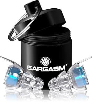 Eargasm High Fidelity Blue Earplugs for Concerts, Festivals, Musicians, DJs, Night-Life, Motorcycle Hearing Protection - Reusable Ear Plugs for High Fidelity Noise Reduction up to 21 dB