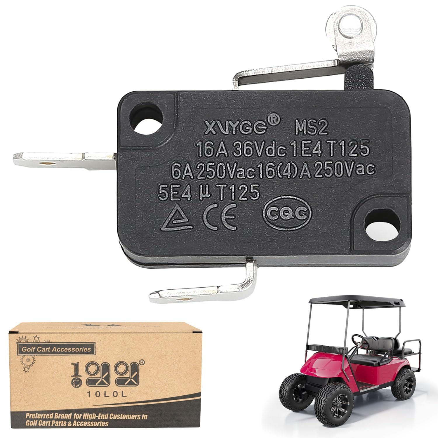 Accelerator Pedal Box Micro Switch for EZGO TXT 1994-up Gas(4 Cycle) & Electric(Non-DCS) Golf Cart, OEM# 25861G01 25861-G01
