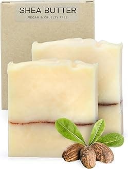 AUTHENTIC BATH & SOAP Cold Processed Shea Butter Soap Bar for Man & Woman, Moisturizing, Protecting, Handmade, Natural, no Parabens or Sulfates, Vegan & Cruelty Free. (Pack of 2) 120 g Each