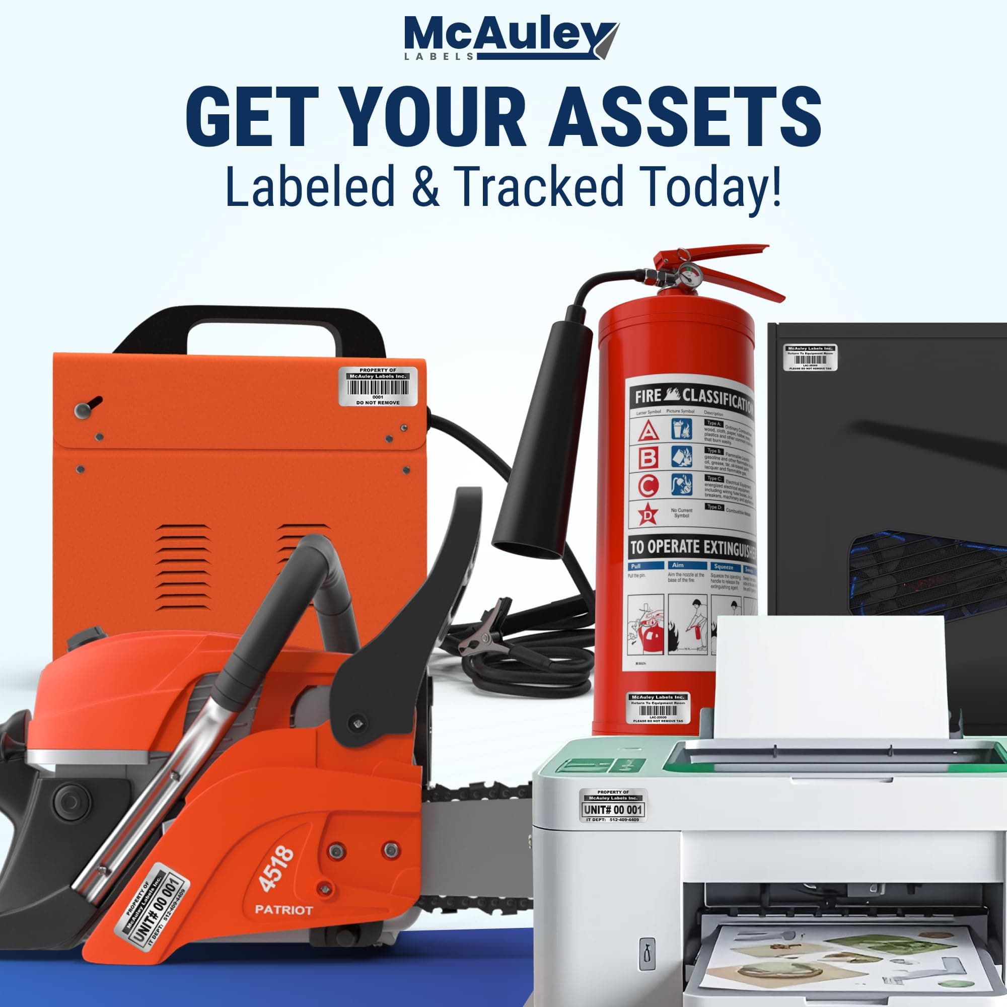 McAuley Labels Custom QR Code Stickers - Numbered, Permanent, Adhesive Asset Tags for Equipment - Metalized Silver Polyester - 1.5x0.75 Inches