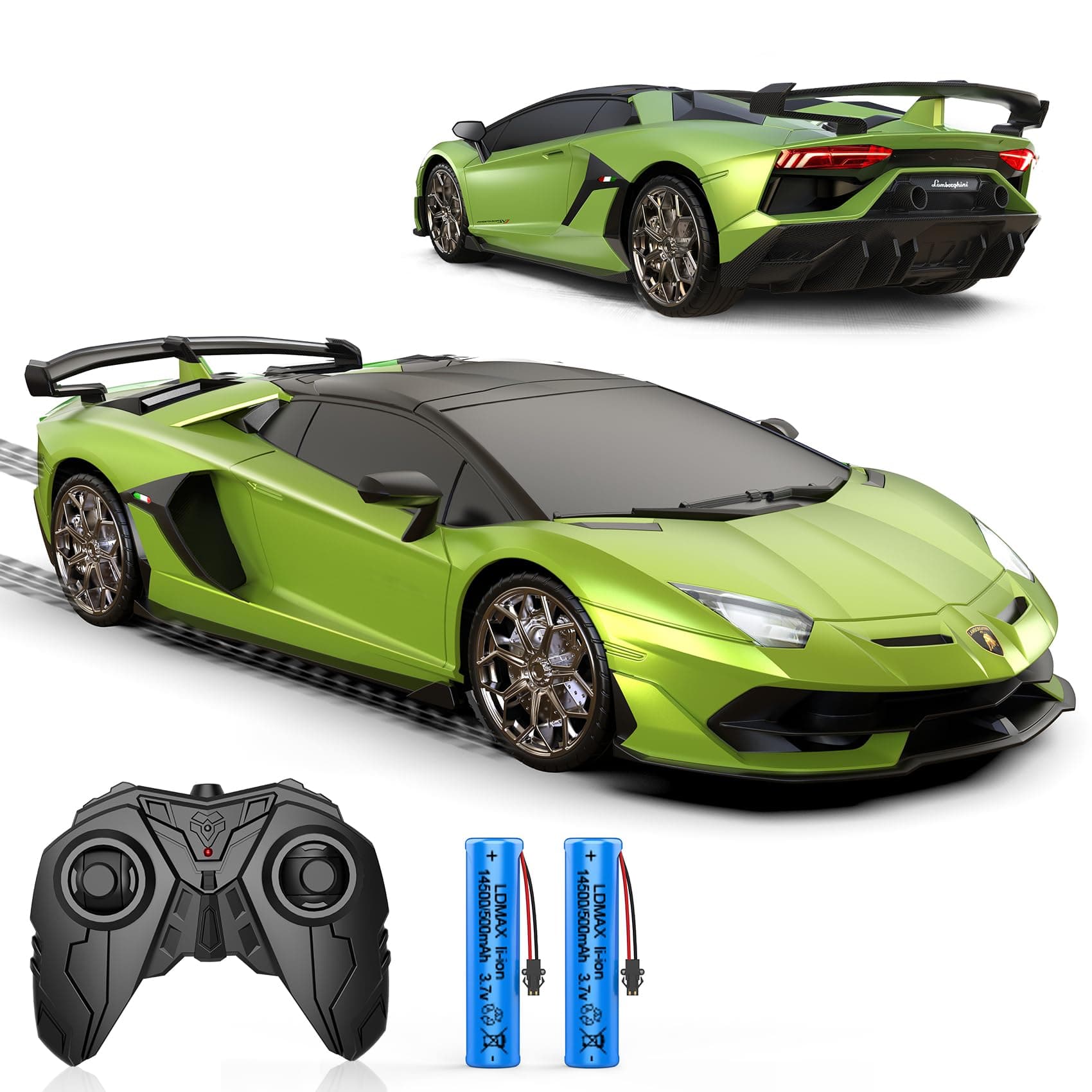 AEROQUEST Remote Control Car for Lamborghini, Officially Licensed 1:16 Scale Lambo Hobby Rc Cars with Headlight, 2.4GHz Race Car Toys for Boy Girl 4-12 Years Old, 12Km/h, Birthday Gift