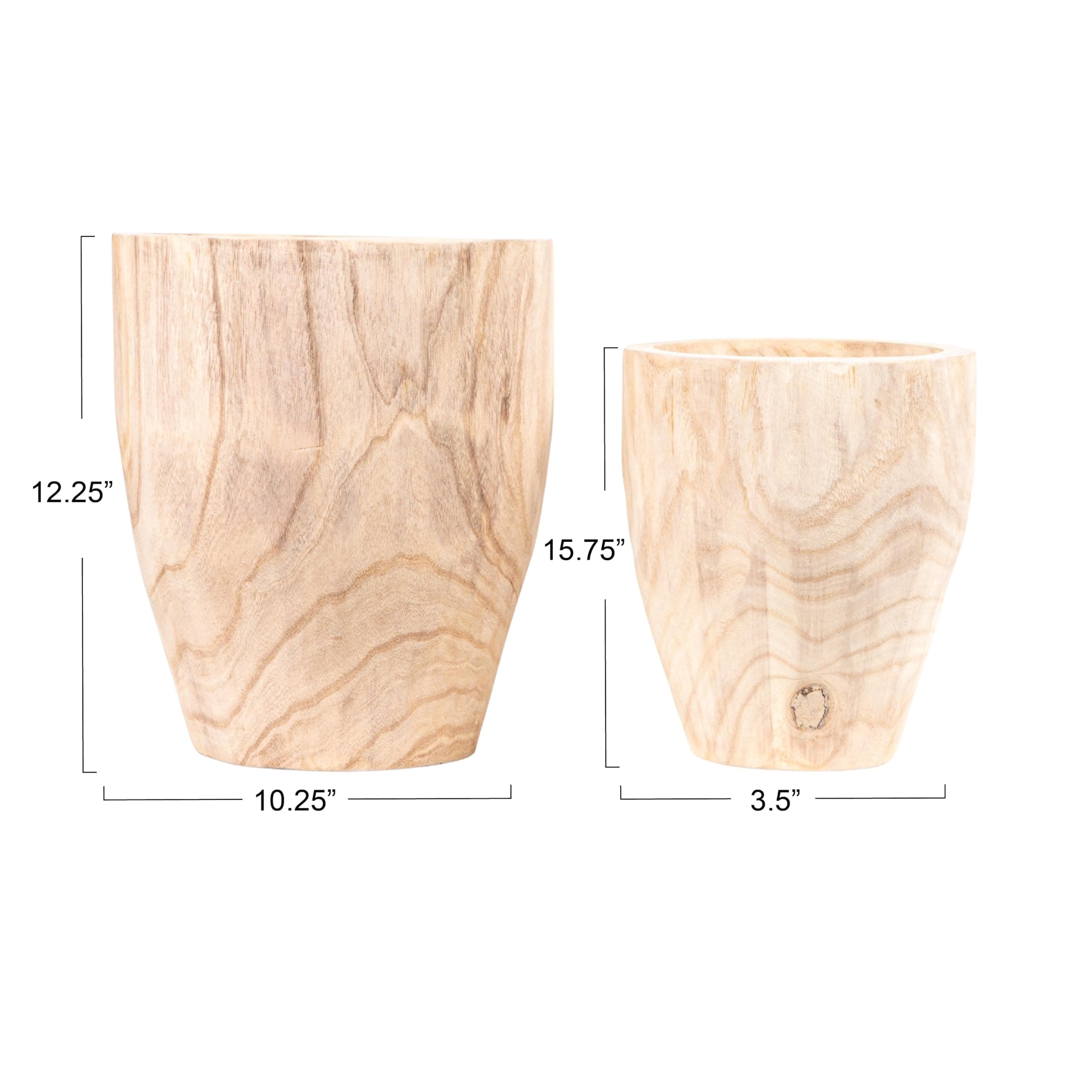Creative Co-op DA5750 Wood Planters, 2 Piece