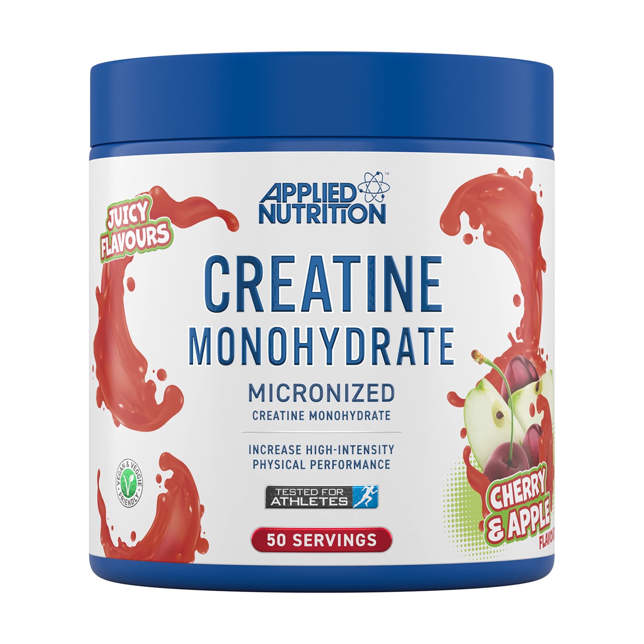 Creatine Flavoured - Creatine Monohydrate Micronized Powder with Flavour, Increases High-Intensity Physical Performance (250g - 50 Servings) (Cherry & Apple)