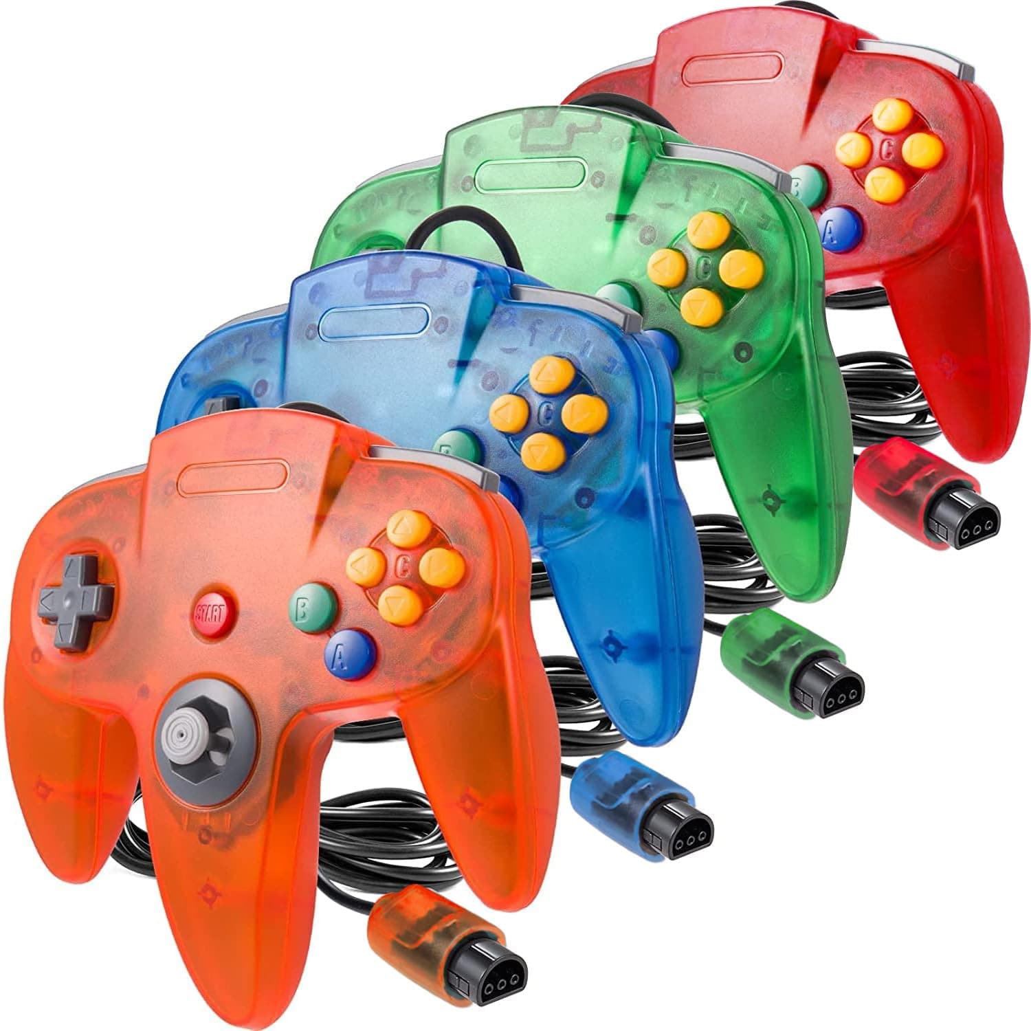 miadore 4 Pack Classic N64 Controller, Wired N64 Controllers with Upgraded Joystick for N64 Video Game System N64 Console