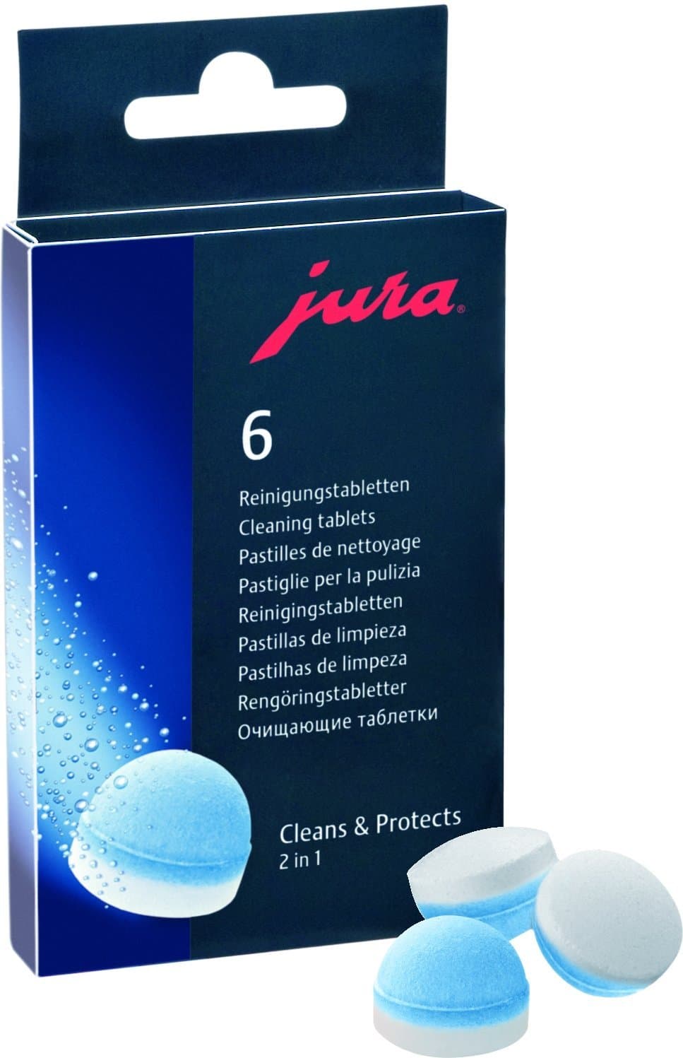 Jura 2-Phase Cleaning Tablets for Fully Automatic Coffee Machines, 12 Count