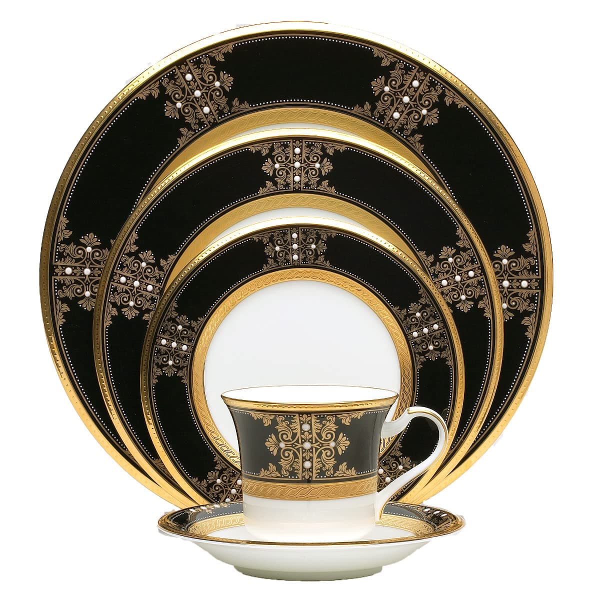 Noritake Evening Majesty 5-Piece Place Setting ,Black