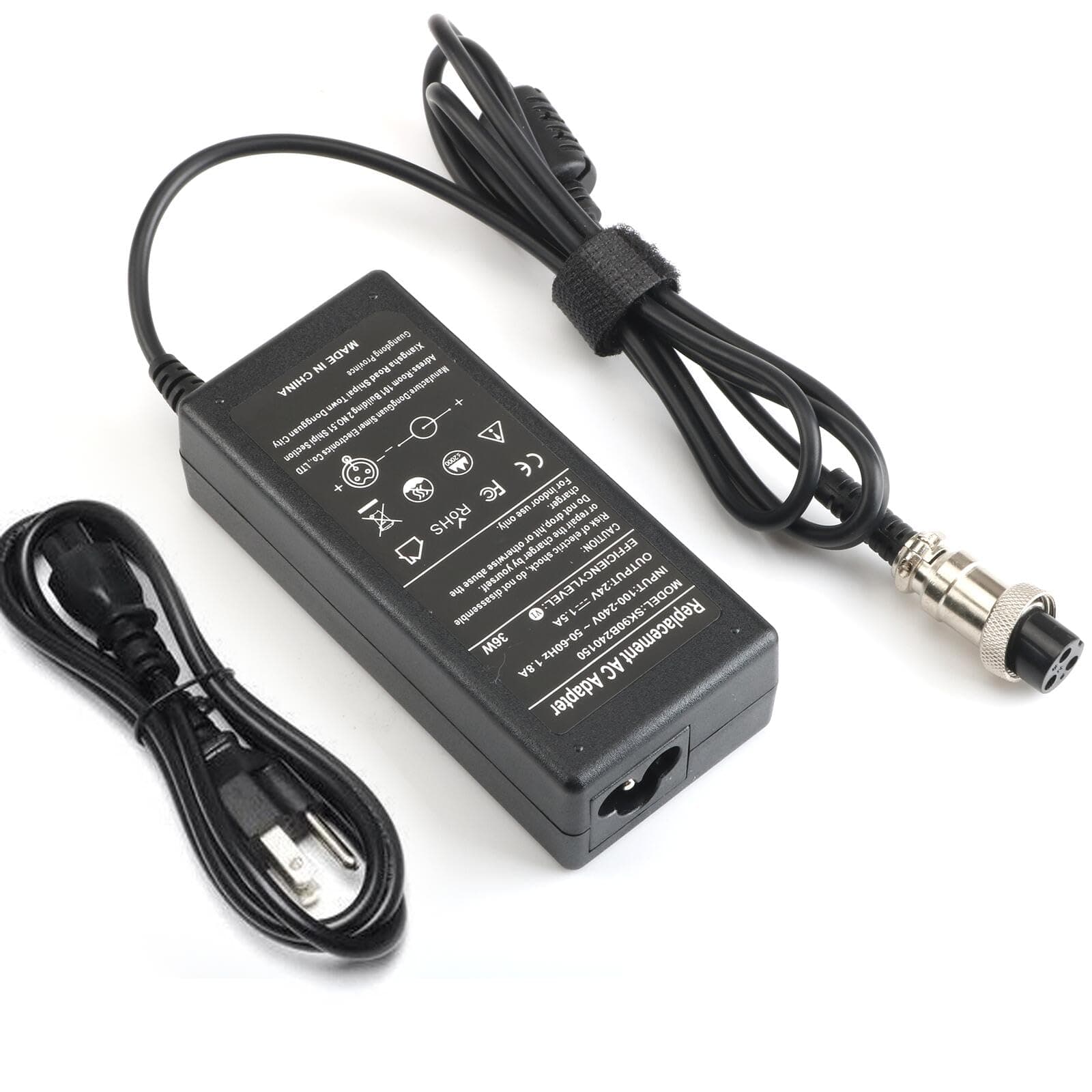 Vanzer 24V 1.5A 36W Electric Scooter E100 E200 E300 Battery New Upgrade 3-Interface Charger Inline for Razor E100 E200 E300 E125 E500 PR200,MX350 E225S E325S, Pocket Mod, Sports Mod, and Dirt Quad