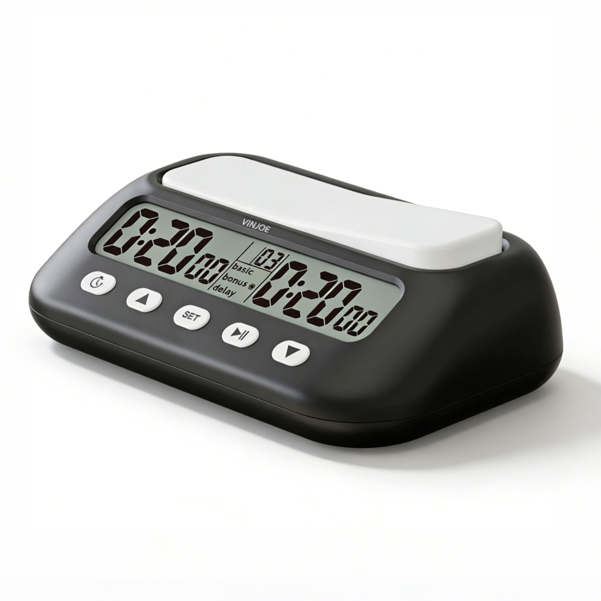 Chess Clock Digital Chess Timer Professional for Board Games,Portable Digital Chess Clock & Game Timer with Basic,Bonus,Delay and Positive Time Features Best Gifts for Christmas(Without Battery