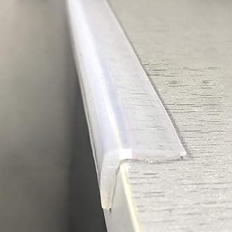 Angloria Baby Table Corner Protector, Transparent 100% Silicone Protection Corner Furniture for Children, Self-Adhesive Safety Anti-Shock Edge (1.5 x 1.5 cm Width, 1 m (Length))