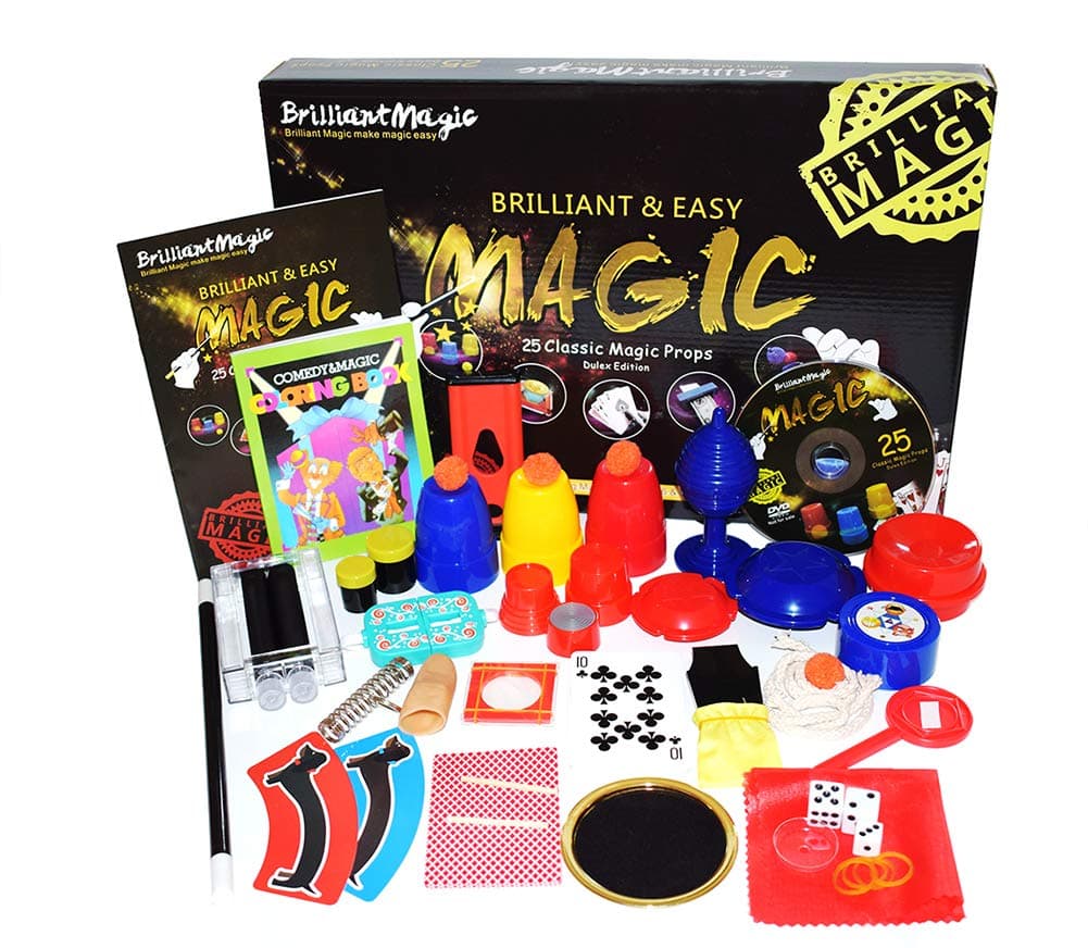 Magic Set Magic Kit for Kids Magic Games for Children Including 25 Tricks Easy to Play Magic Best Gift for Boys Girls and QR Video Instruction