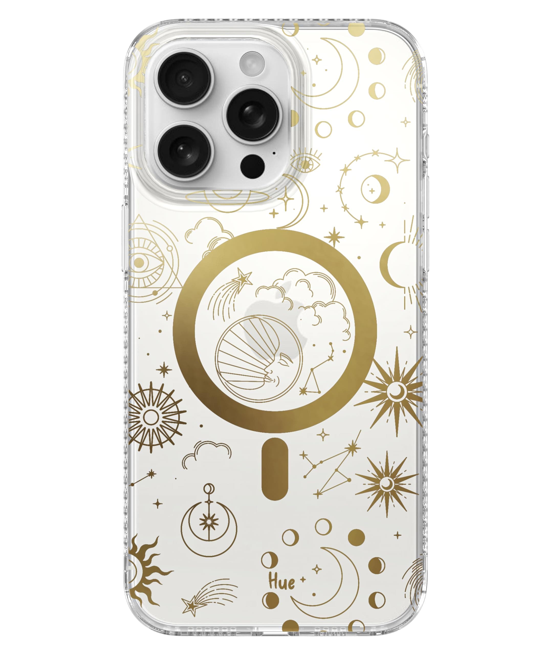 LONLI Hue - for iPhone 15 Pro Case [Compatible with Magsafe] - Cosmic Stars Phone Case - [360° Shock-Absorbent Bumper] - Cute, Unique and Aesthetic Phone Cover for Girls and Women