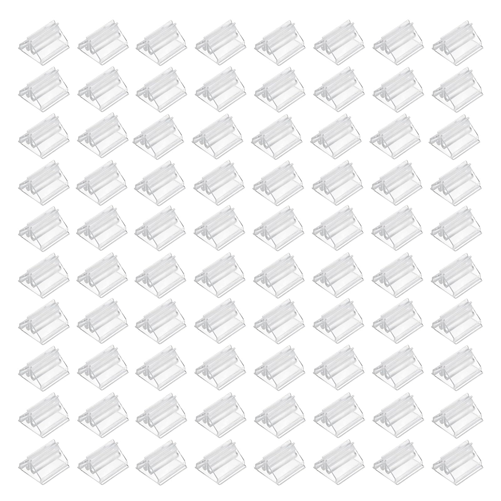 80 Pcs Card Stands Translucent Plastic DIY Card Holders 0.7 Inch Table Number Stands Clear Paper Board Clips for Cards Photos Memos Pictures Display Game Party Favor