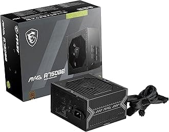 MAG A750BE Gaming Power Supply - 80 Plus Bronze Certified 750W - Semi-Modular - Low Noise ATX PSU