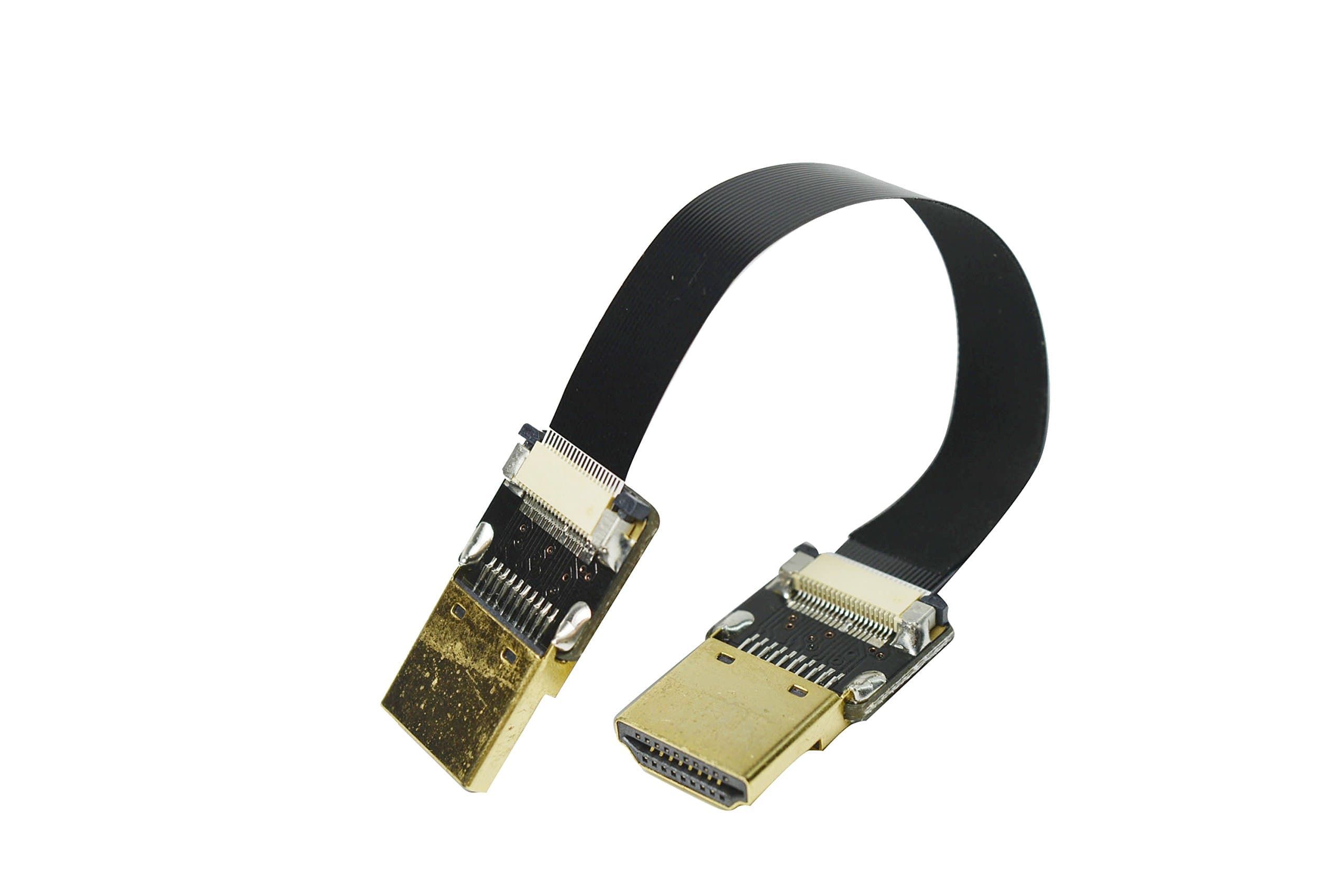 Permanent Black 10CM Short FFC HDMI FPV Flat HDMI Cable Standard HDMI full HDMI normal HDMI male Interface to Standard HDMI Interface for RED blackmagic BMCC sony pxw FS7 Canon C300