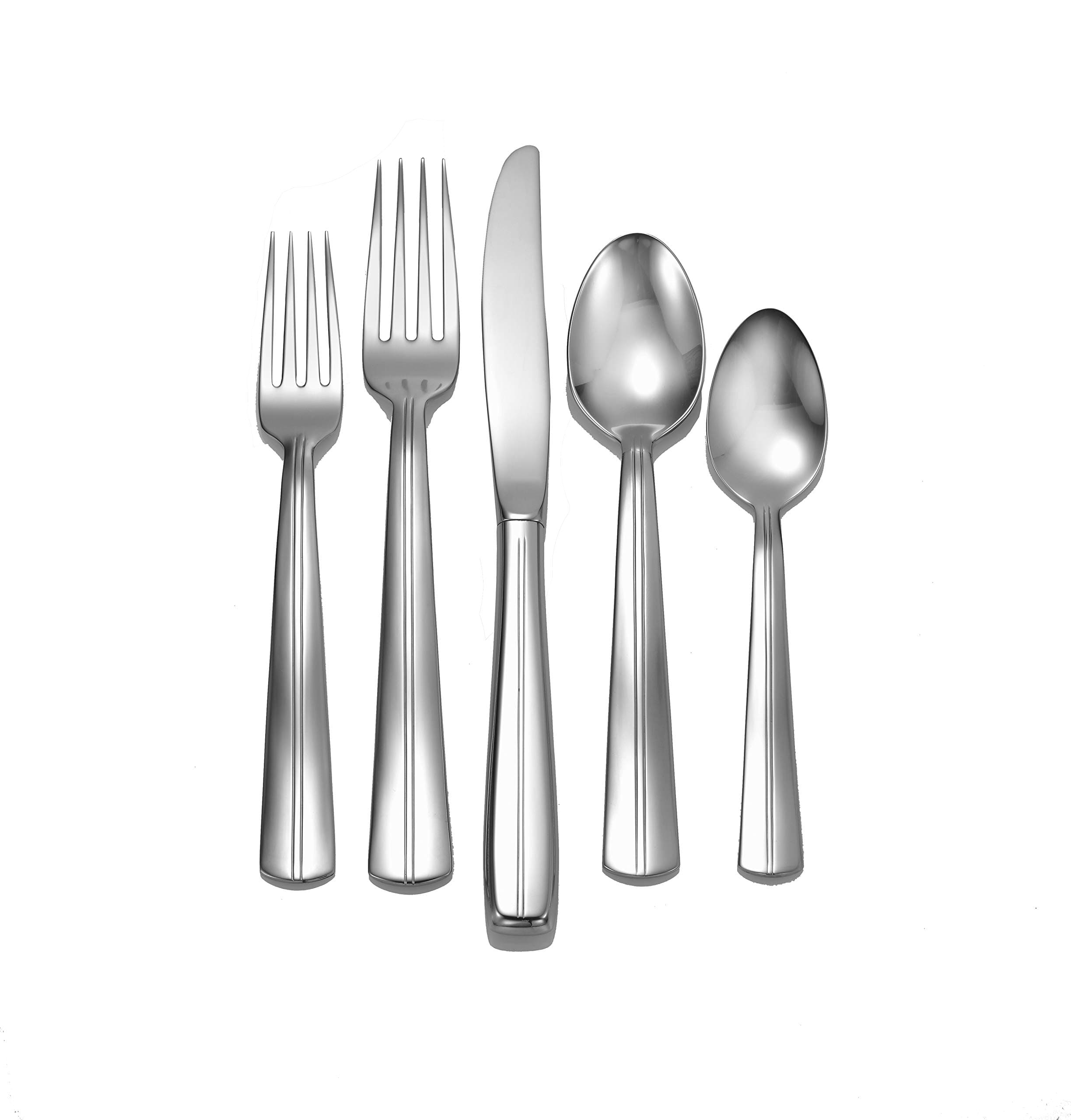 Cedarcrest 45-piece 18/10 Flatware Set Service for 8, Includes Serving Pieces Made in USA