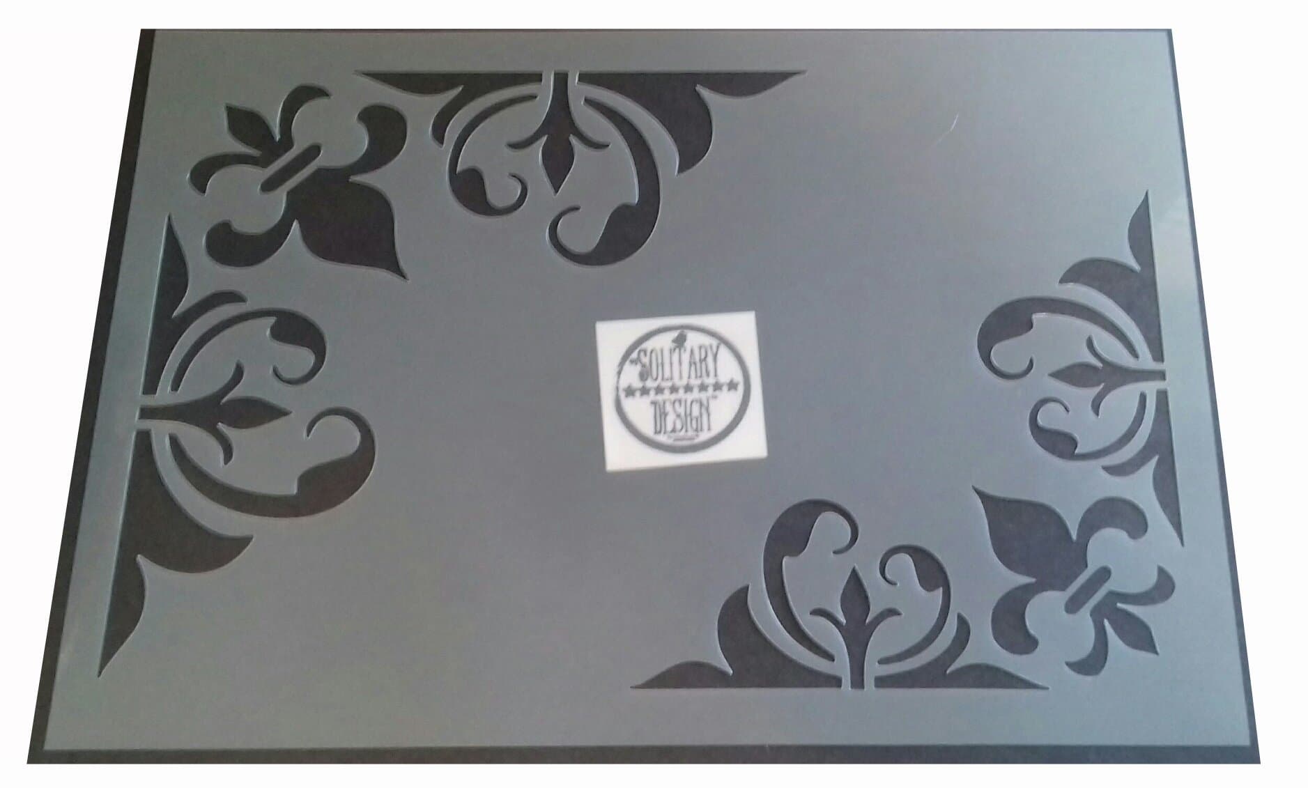 2 Sizes Stencil Corner Fleur de lis Flourish Shabby Chic Vintage A4 210x297mm Damask Furniture French Wall Art