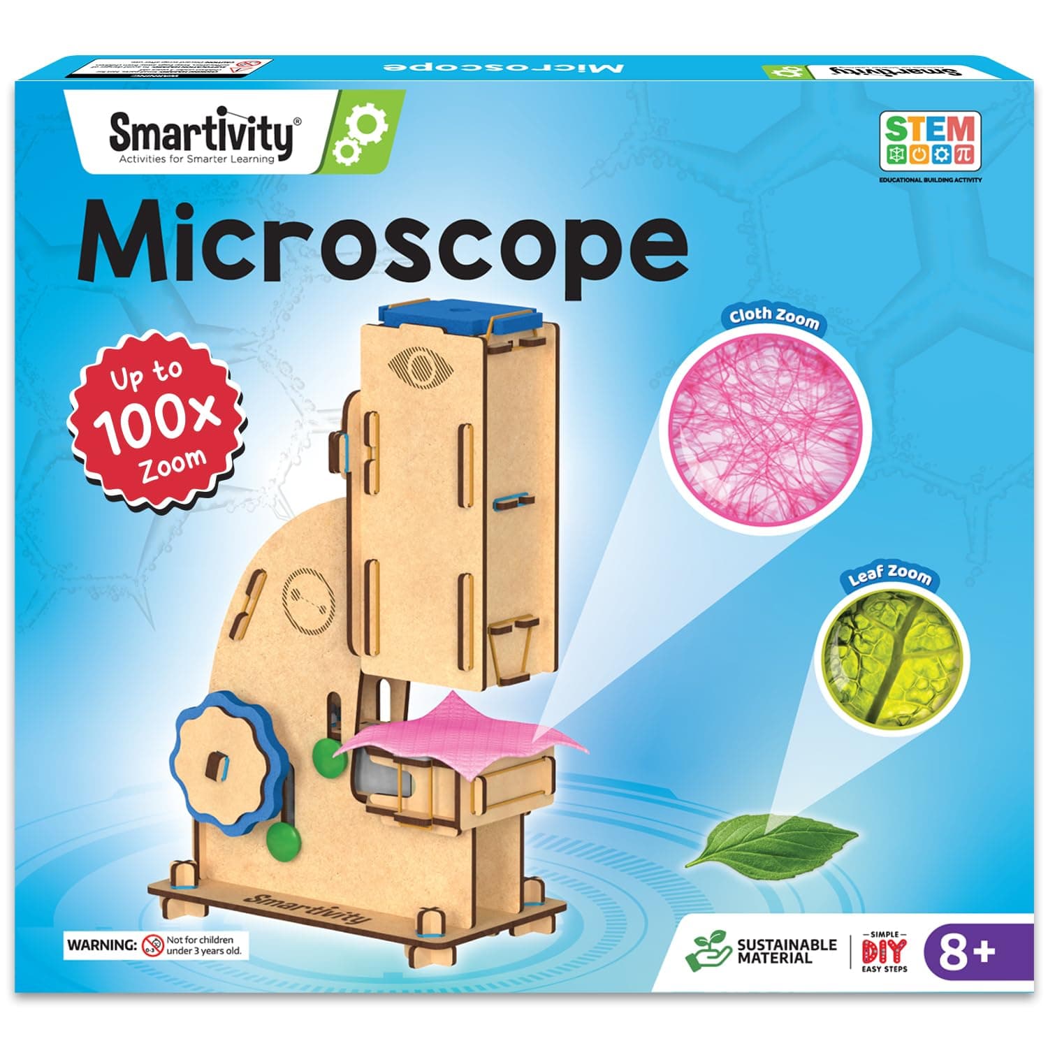 – Smartivity Microscope 100x Zoom STEM DIY Fun Game for Kids Age 8 to 14 Years Old Toy for Boys & Girls Age 8-10-12 | Science Based Education & Construction Activity Kit