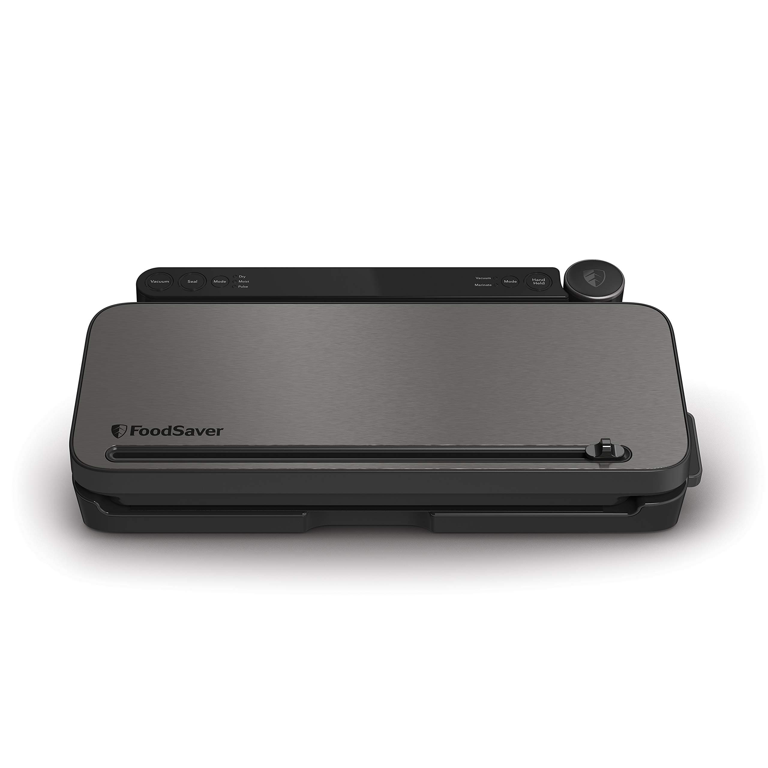 Vacuum Sealer Machine with 4 Settings Including Pulse and Marinate with Sealer Bags and Roll, Handheld Vaccum Sealer for Airtight Food Storage and Sous Vide, Black