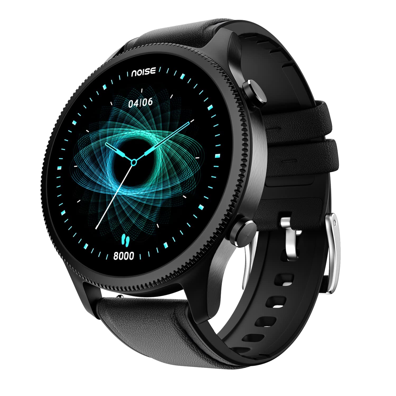 Fit Halo 1.43AMOLED Display, Bluetooth Calling Round Dial Smart Watch, Premium Metallic Build, Always on Display, Smart Gesture Control, 100 Sports Modes (Classic Black)