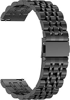 ZPJPPLX Universal Quick Release Watch Band,18mm 20mm 22mm Stainless Steel Metal Straps for Samsung Galaxy Watch 6/5/4/3,Garmin Watch,Huawei Watch, Amazfit GTS Replacement Band