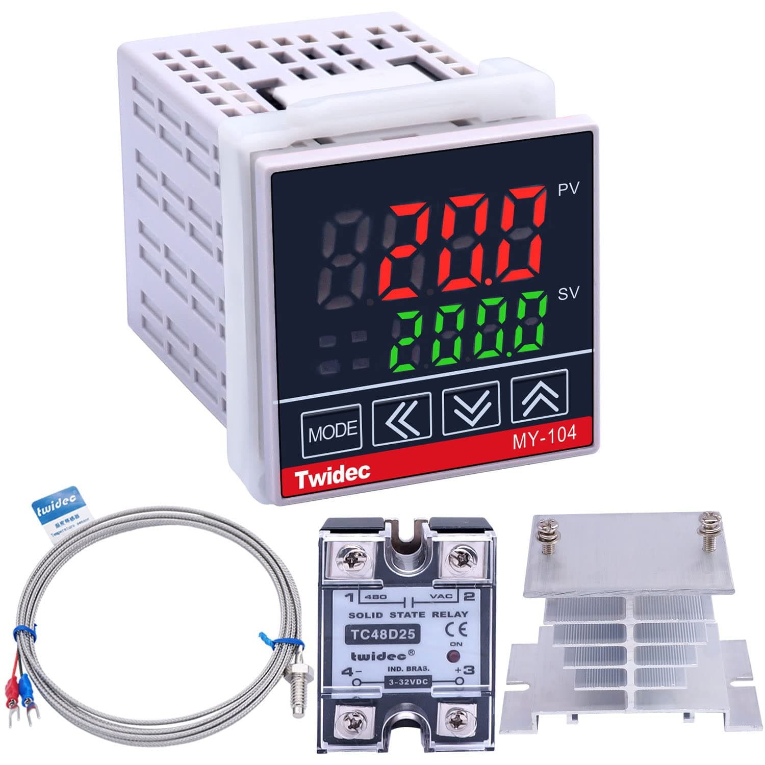 Twidec/Digital Display PID Temperature Controllers Thermostat ℉ ℃ Regulato 25DA