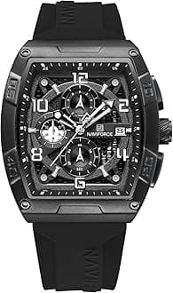 NAVIFORCE NF8052 Luminous Hollow Dial Barrel-Shaped Silicon Strap Sports Watch