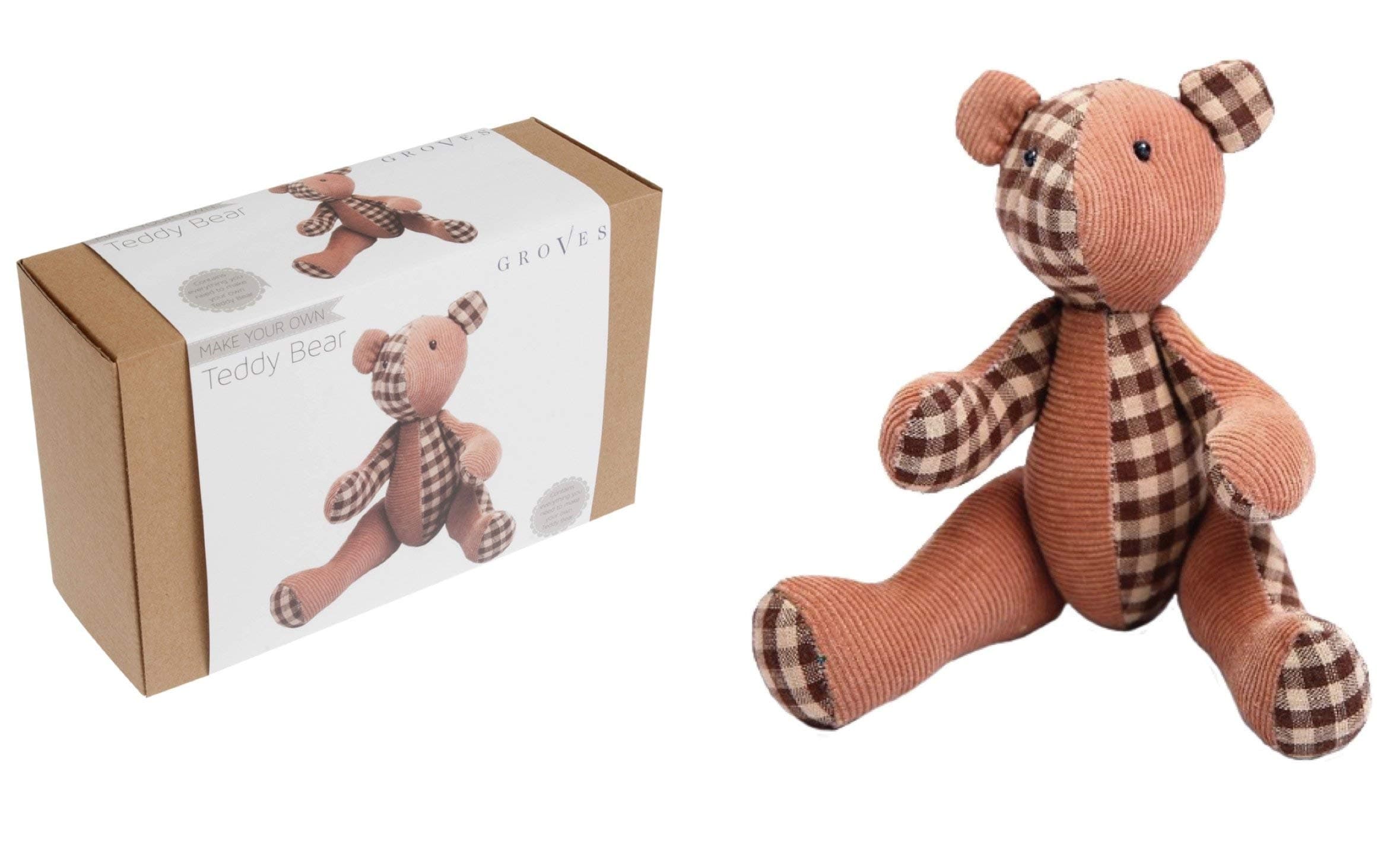 Groves Sewing kit - Teddy Bear - Brown - Complete Sewing kit