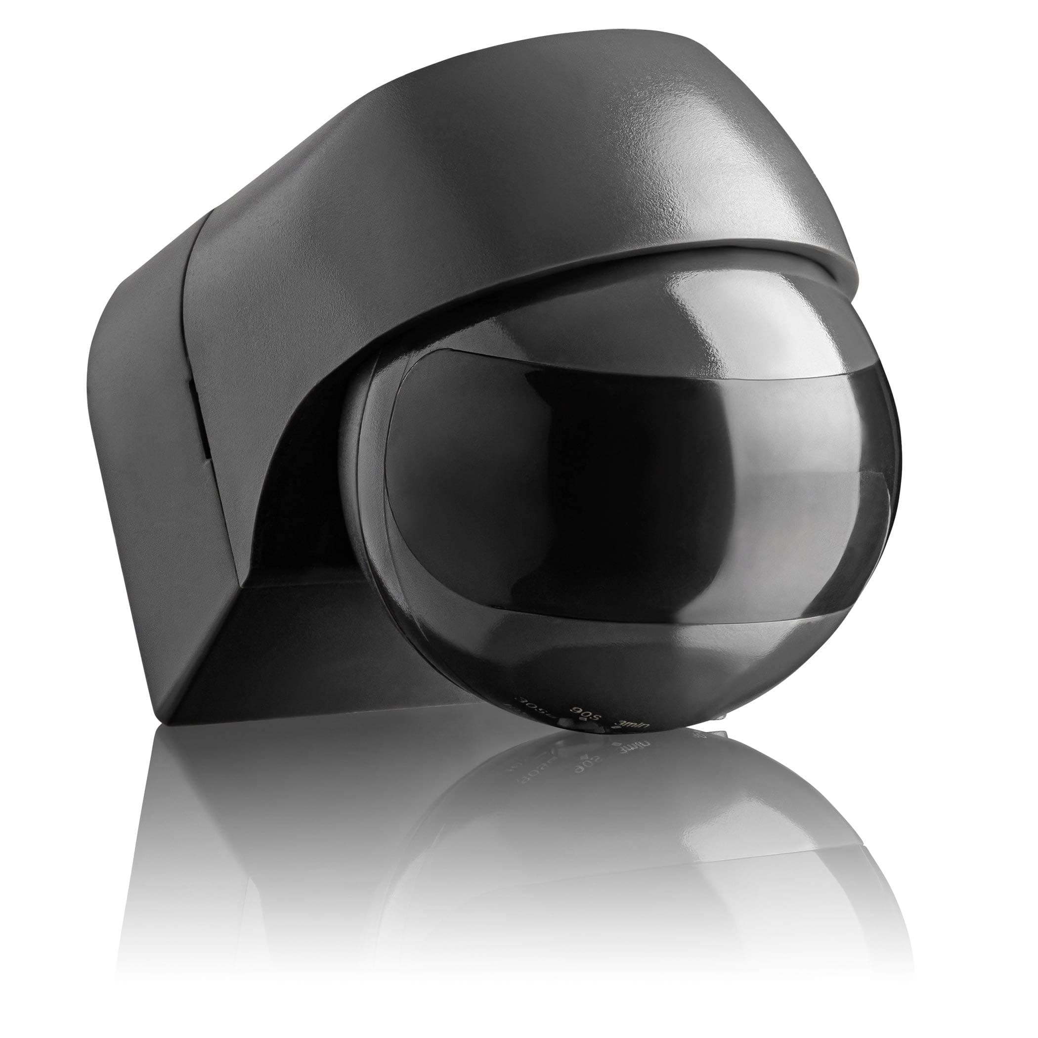 2x PIR Sensor Outdoor IP44, Wall Mounted, Infrared Motion Sensor, LED suitable, Range max. 12m/180°, swivelling, max. 800/400W, anthracite