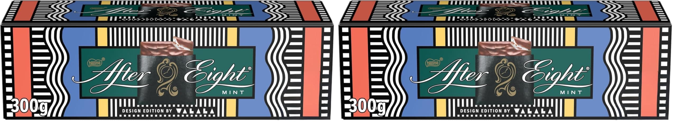 Dark Mint Chocolate Box 300g | Thin Squares Of Mint Fondant Wrapped In Dark Chocolate | Christmas Chocolate Gift |Festive Chocolate Box |After Dinner Mints (Pack of 2)