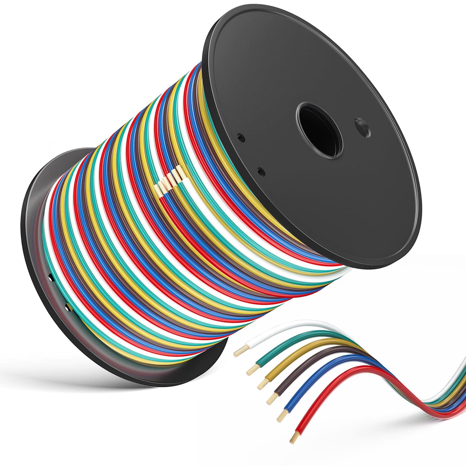 100FT 6 Wire Trailer Wiring Harness Kit