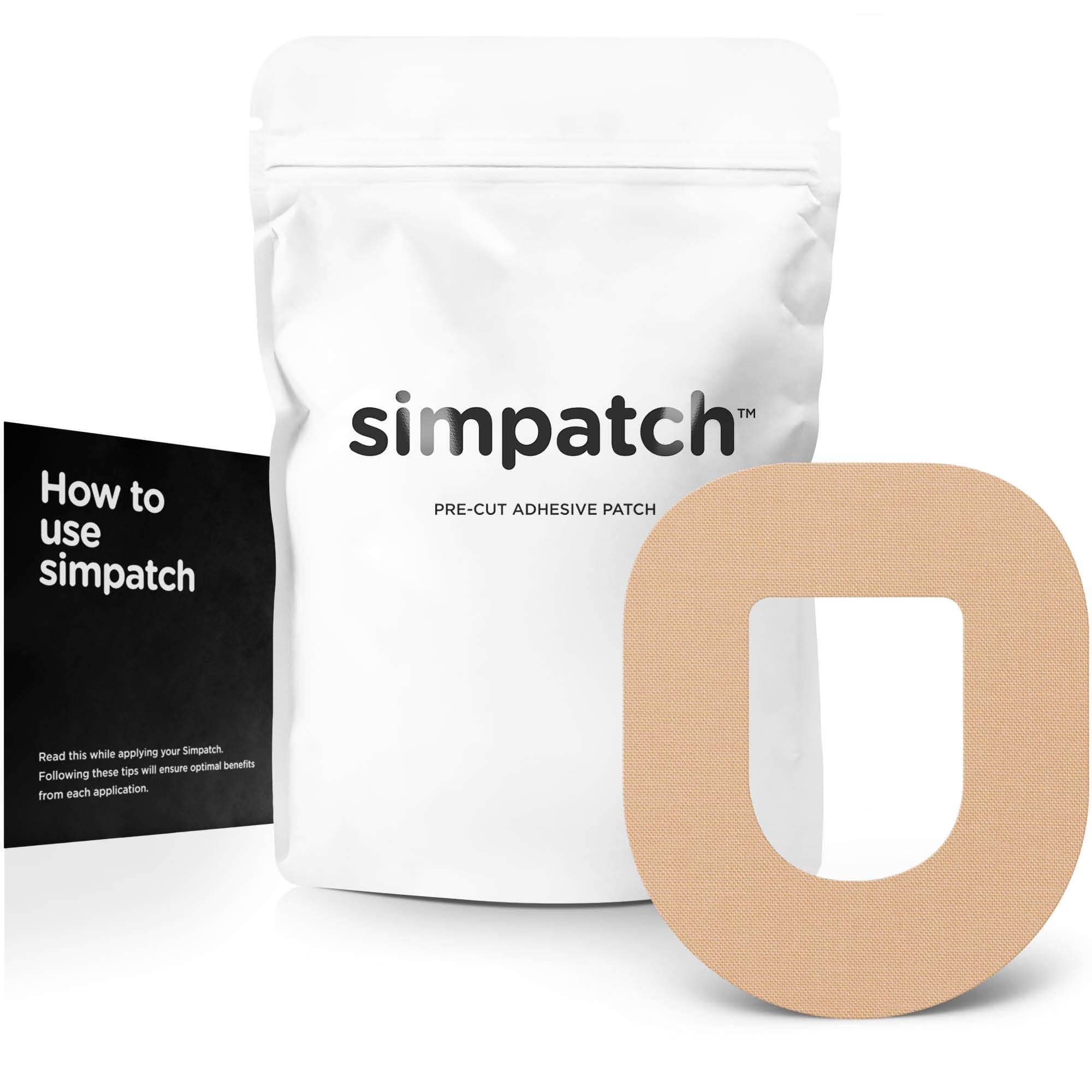 SIMPATCH – OmniPod Adhesive Patch (25-Pack) – Waterproof Adhesive, CGM Tape – Multiple Color Options (Biege)