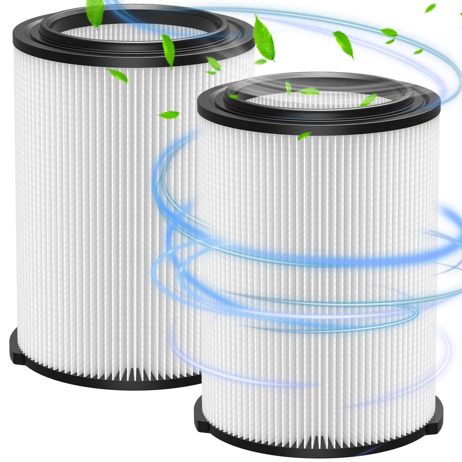 isinlive 2 Pack VF4000 Replacement Filter for RIDGID, Standard Wet/Dry Vac Filter Vf4000 Compatible with RIDGID Vacs Wet Dry 5-20 Gal, 6-9 Gal Husky Vacuum & CRAFTSMAN Shop Vacuum 17816 9-17816