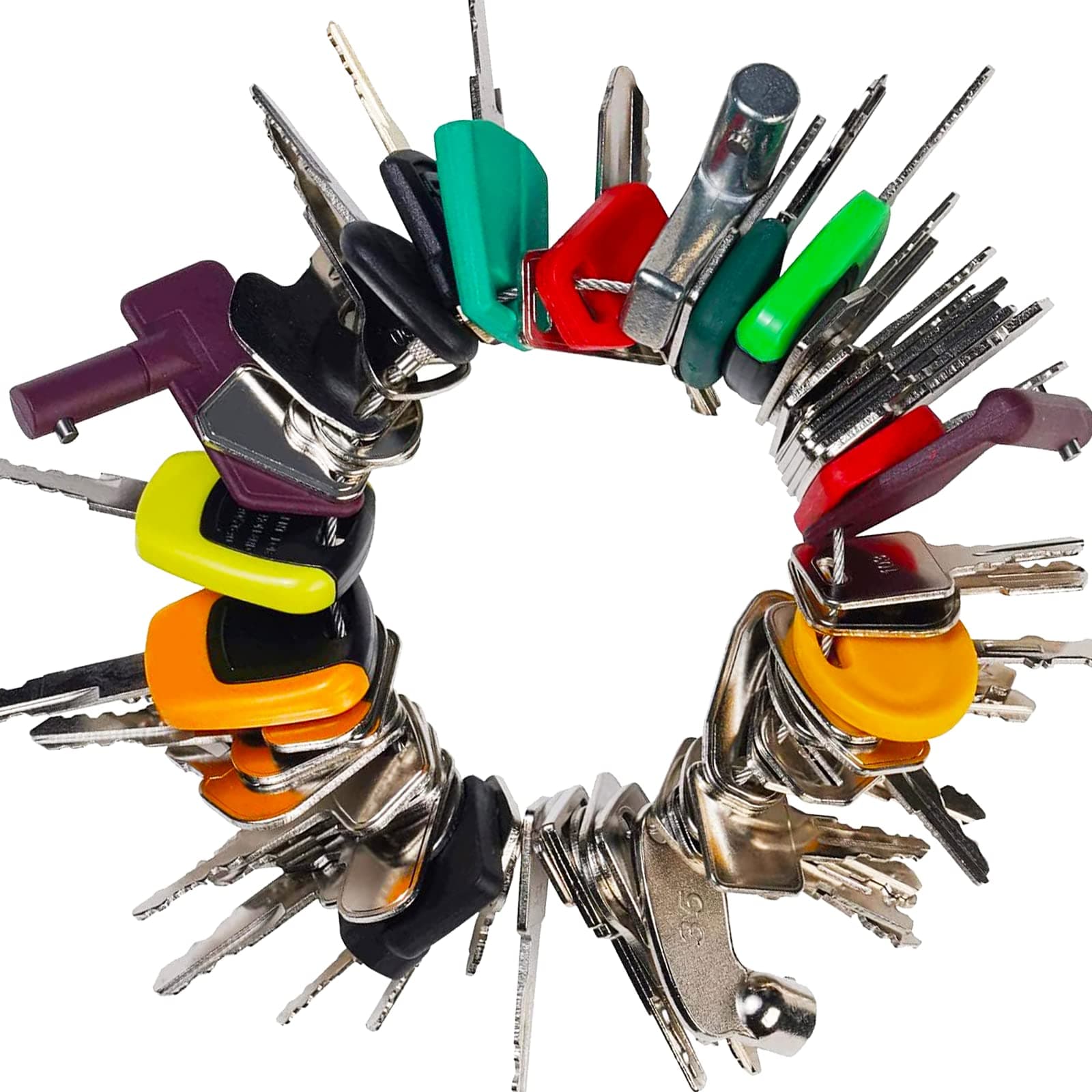 67 Heavy Equipment Master Keys Constrtution Machinery Operator Key for CAT John Deere CaterpillarToyota Volvo JCB Massey Ferguson JLG Genie Vermeer Terex Skyjack Hyster, Forklifts and Excavator