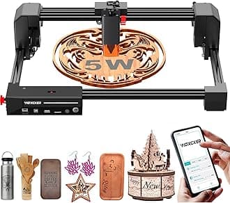 Laser Engraving Machine, Woxcker L2 MAX 5.5W Laser Engraving Machine, CNC Engraving Machine 0.01mm High Precision Laser Engraving, Cutting Wood Stainless Steel Glass Acrylic, etc