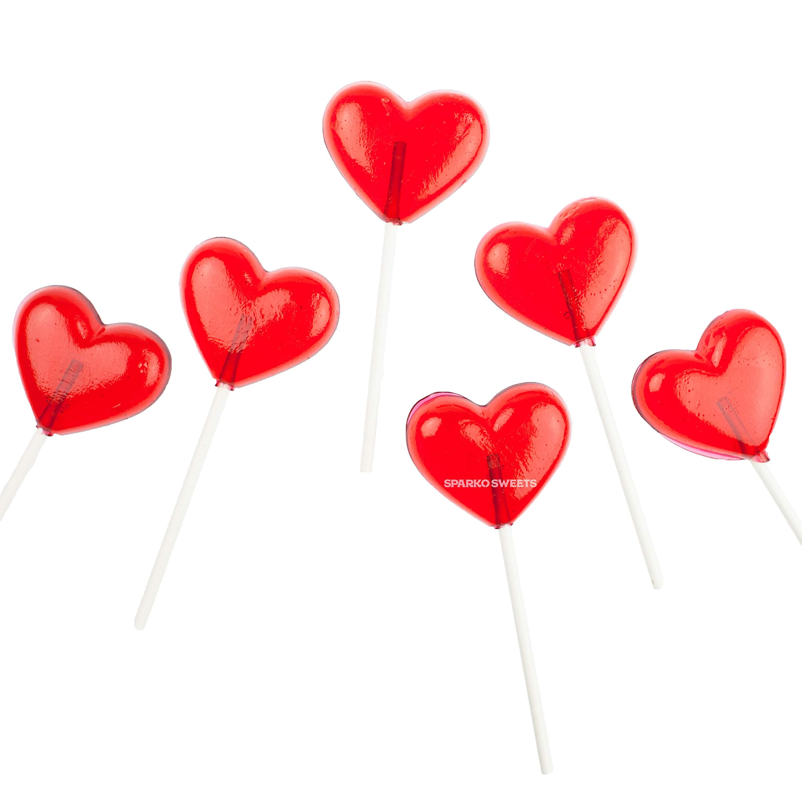Sparko Sweets Red Heart Lollipops