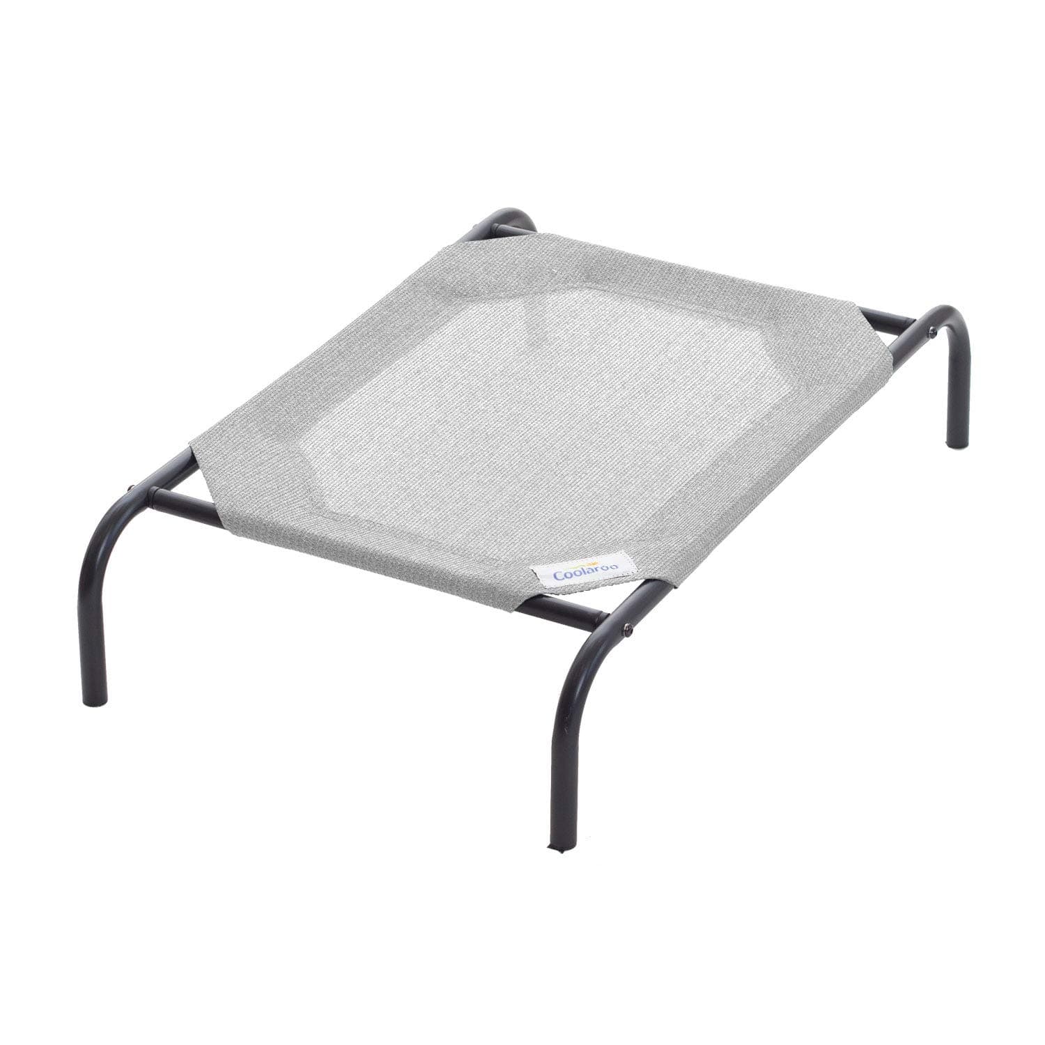 Coolaroo Original Elevated Dog Bed - Breathable Off-The-Ground Pet Bed with Cooling Fabric, Joint Relief & Moisture-Resistant Fabric, 100% Recyclable, Easy Clean, Grey, Small