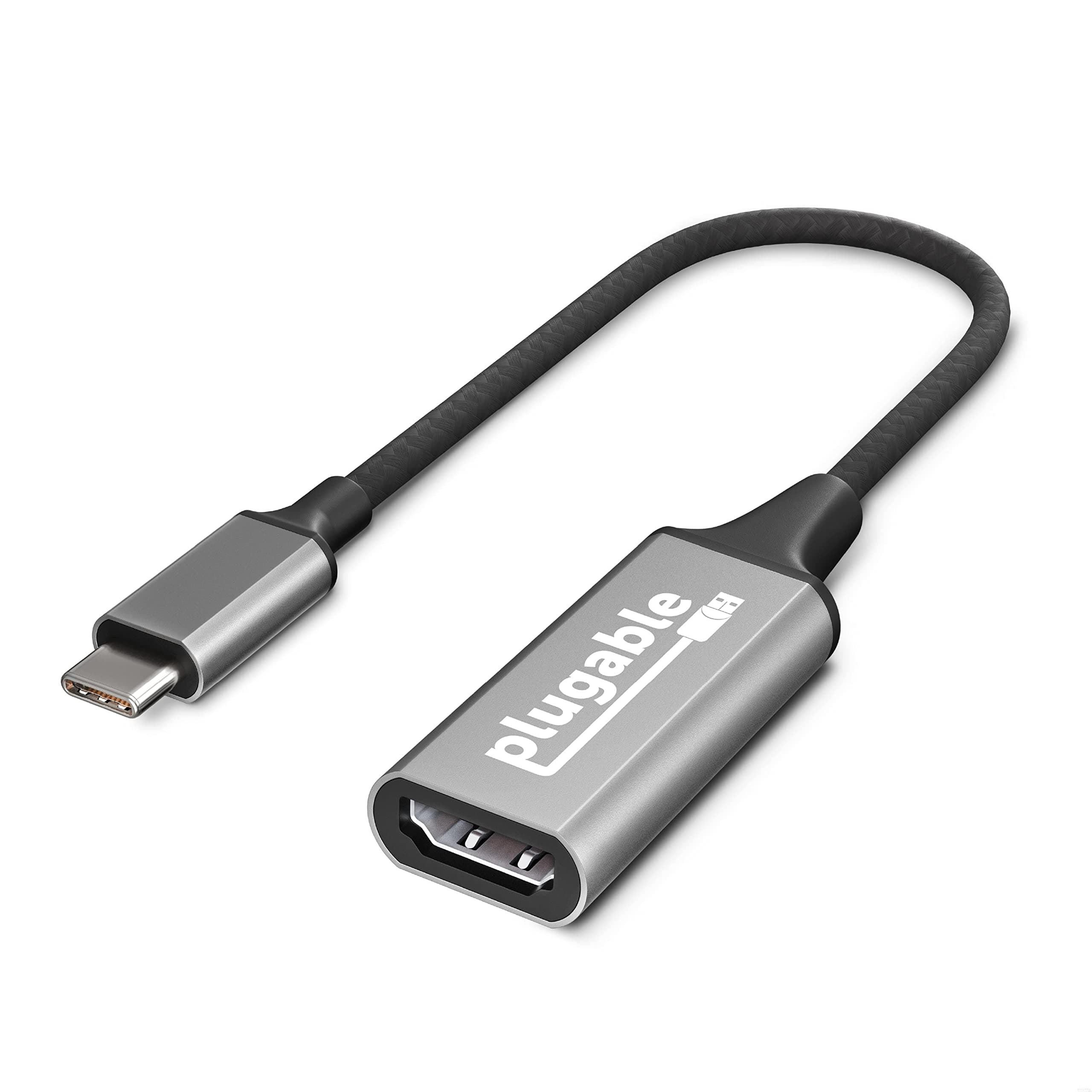 Plugable USB C to HDMI Adapter, HDMI 2.0, USB4 / Thunderbolt Adapter for 4K Monitor up to 4K 60Hz (USBC-HDMI) iPhone 15+, iPad Pro, MacBook Pro, Dell XPS, Surface Laptop, Lenovo, HP - Driverless