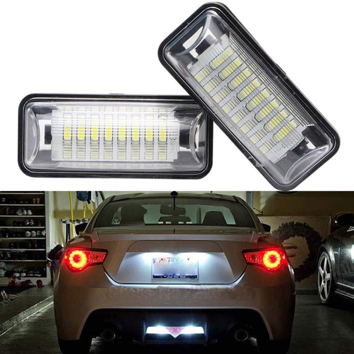 2 PCS/set GT 86 LED License Plate Light Lamp Rear Registration Number Plate Lamp for T/oyota 86 GT86 FT86 BRZ Scion FR-S
