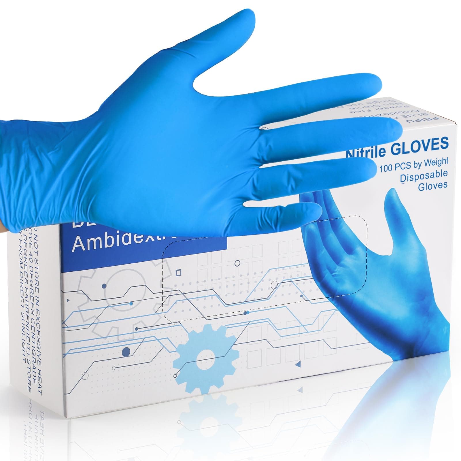 Nitrile Disposable Gloves,Powder Free, Cleaning Service Gloves, Latex Free