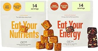 - Daily Superfood and Energy Support for Women & Men, Natural Whole Foods with Essential 20+ Whole-Food Vitamins, Minerals, superfoods, prebiotics, Clean Energy Variety Pack, 28 Servings