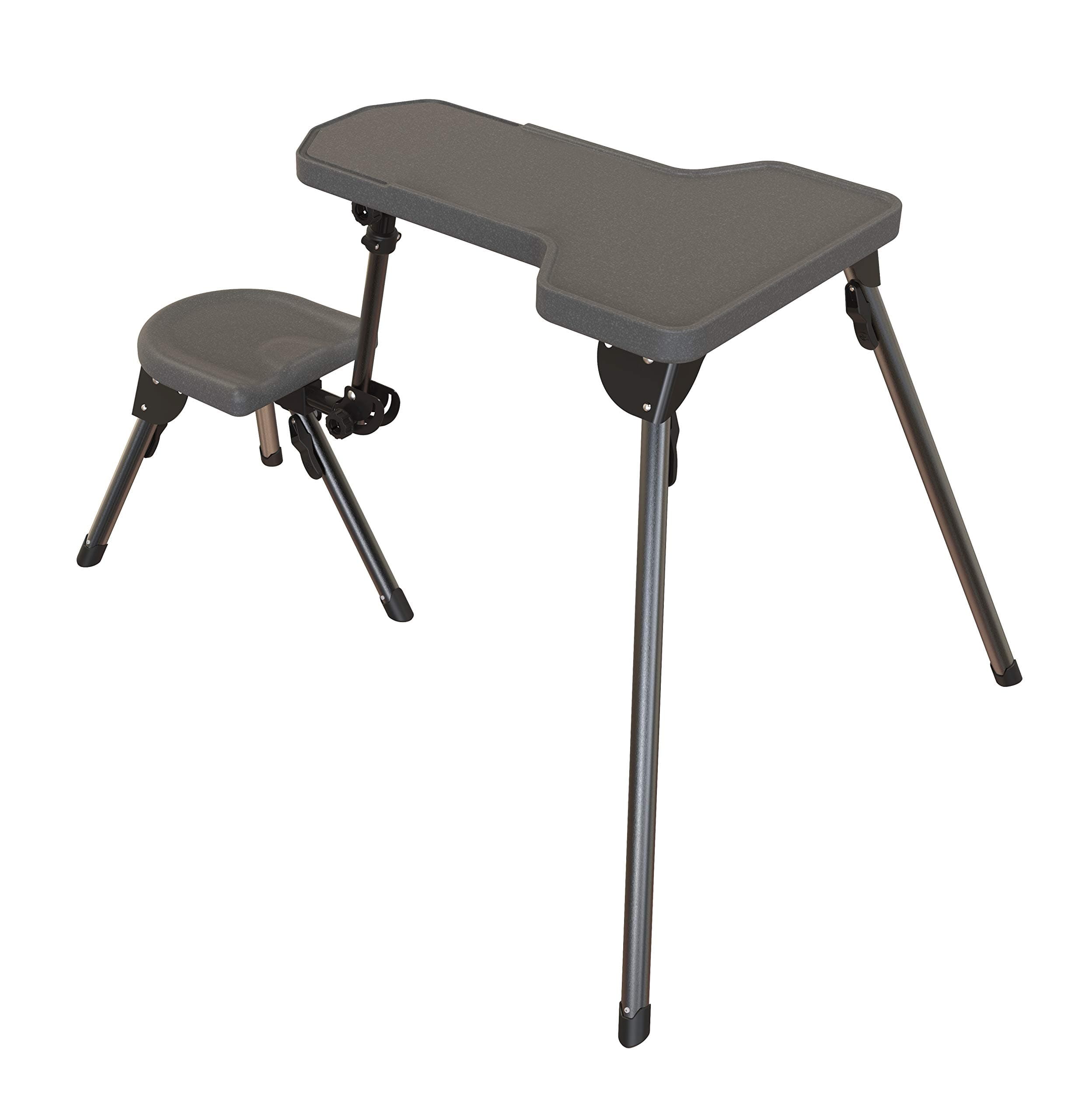Stable Table Lite with Weatherproof Tabletop, Ambidextrous Seat and Fully Collapsible Design for Easy Transport and Outdoor Target Shooting