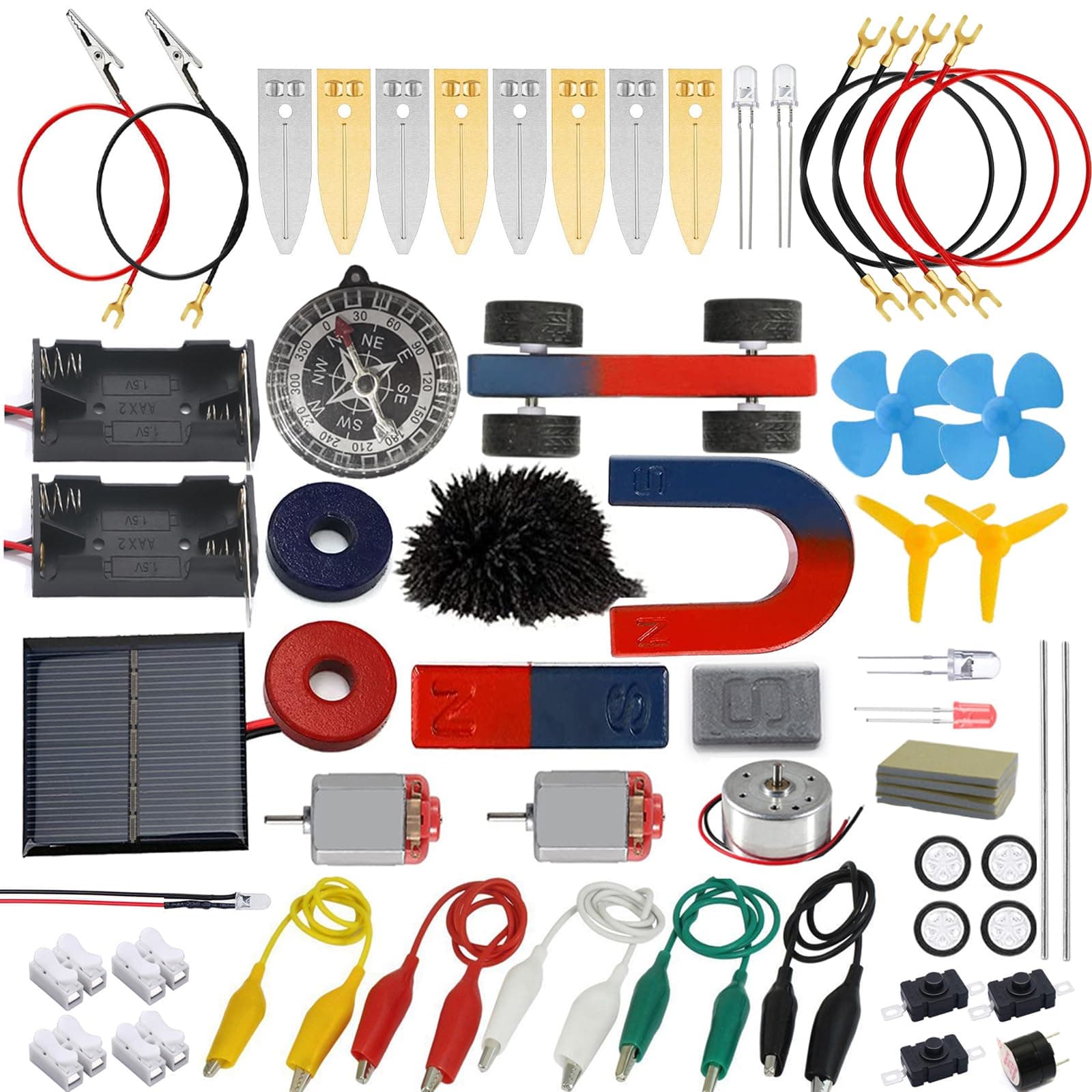 Delinx STEM Science Kit, Magnets Learning Kits,Basic Circuit Learning,Fruit Battery Experiment,Green Alternative Energy Lab Kits, Physic Electricity Educational Project for Kids & Teens,Girls & Boys