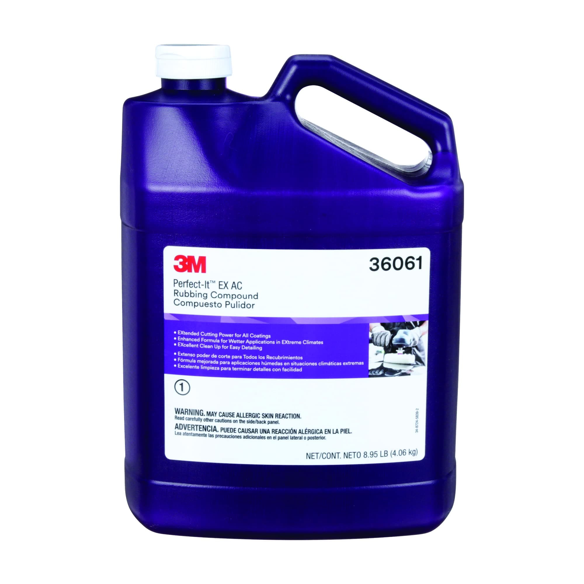 Perfect-It EX AC Rubbing Compound, 36061, Fast Cutting, High Performing, 1 gal (8.95 lb)