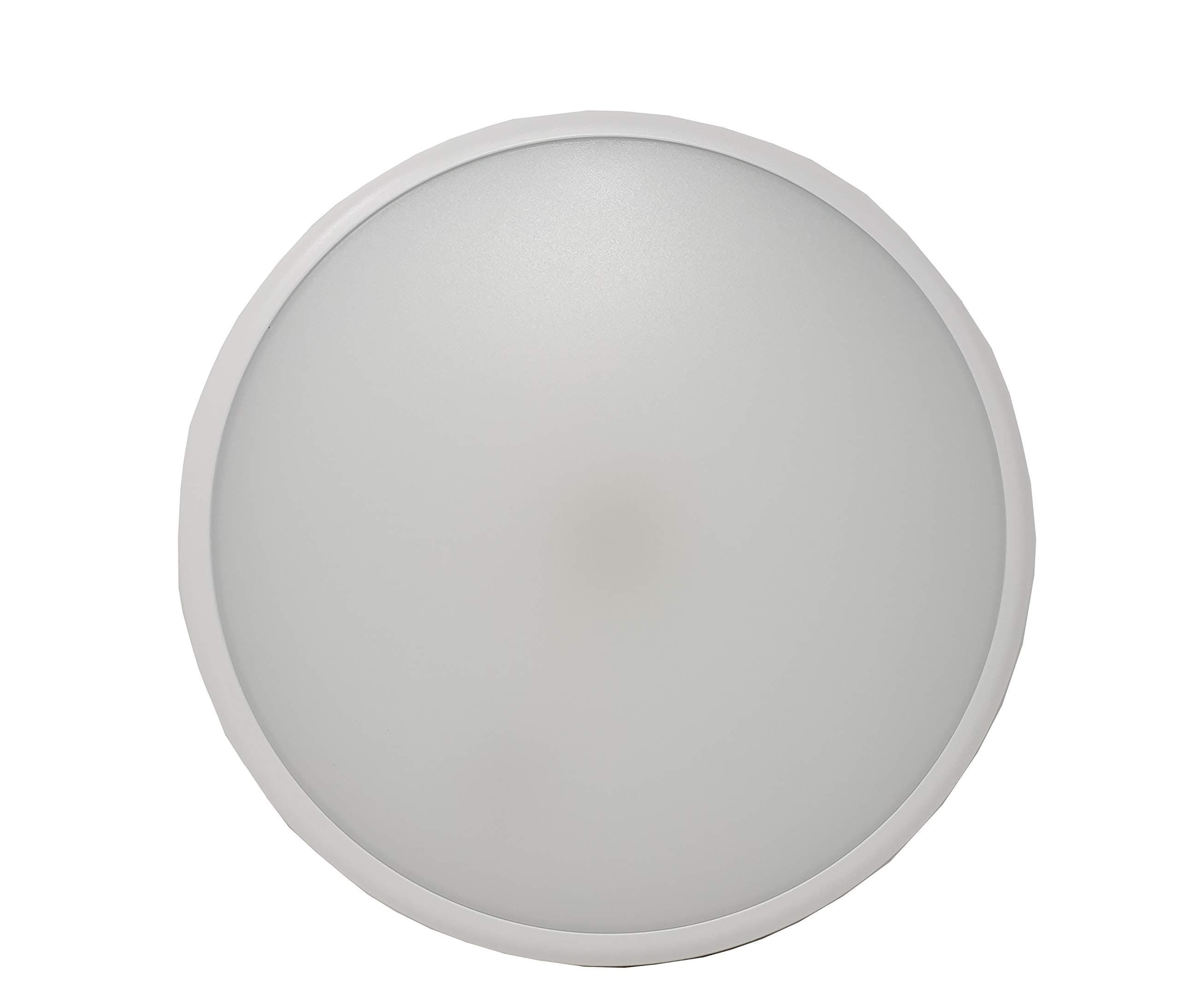 IP65 Ultra Slim 22W LED Microwave Motion Sensor Movement Detector Bulkhead Light Cool White 4000K or Daylight 6000K Dim Mode Function (Daylight 6000K)