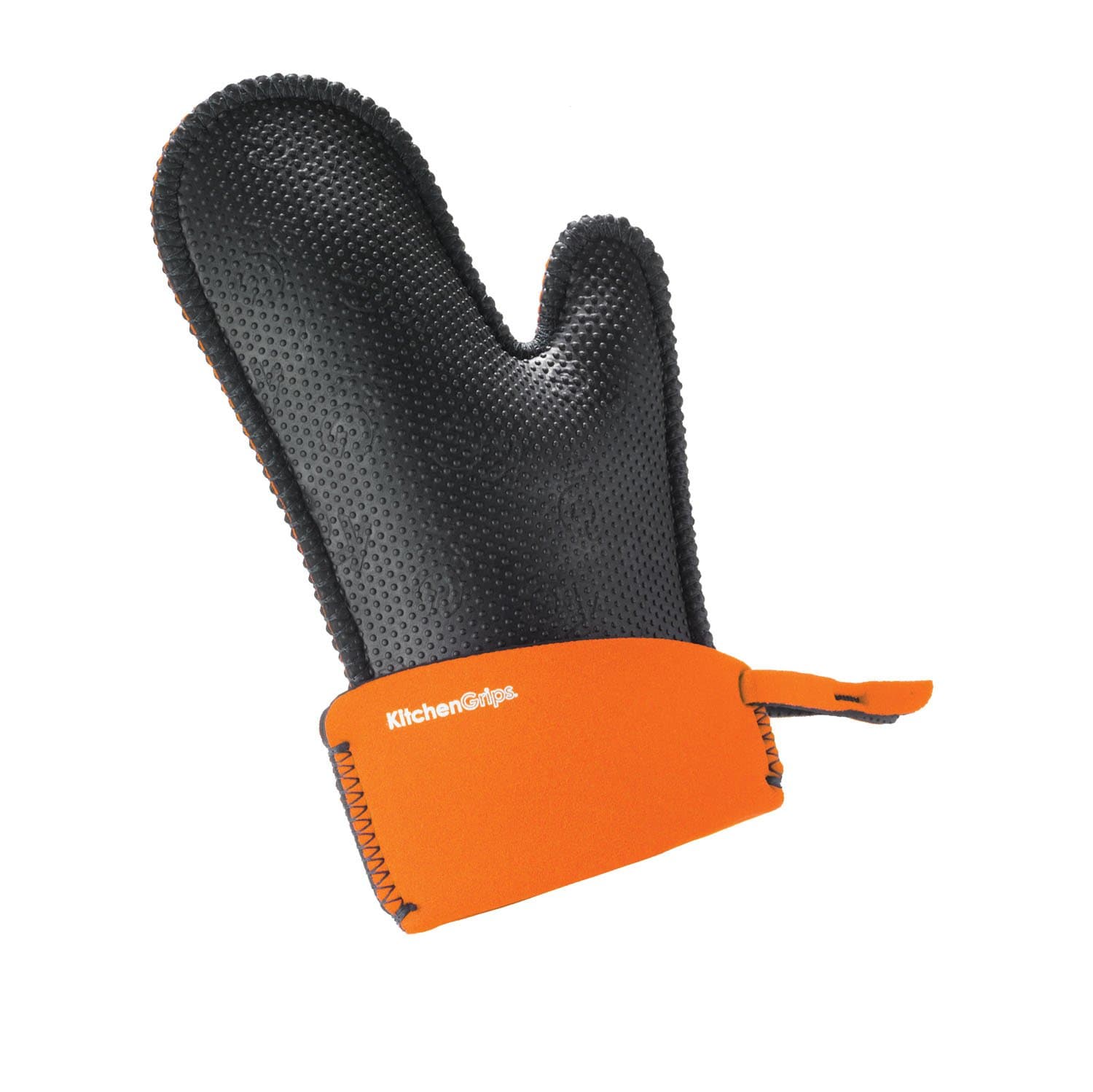 Kitchen Grips Small Chef's Mitt, Orange/Black, Orange/Black[Amazon-developed Certification] Compact by Design