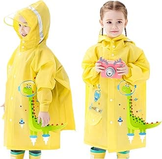 Kids Raincoats for Girls Boys Waterproof Rain Jacket Cartoon Dinosaur Children Toddler Rain Wear Children Rain Poncho 4XL Size 13-14 Years