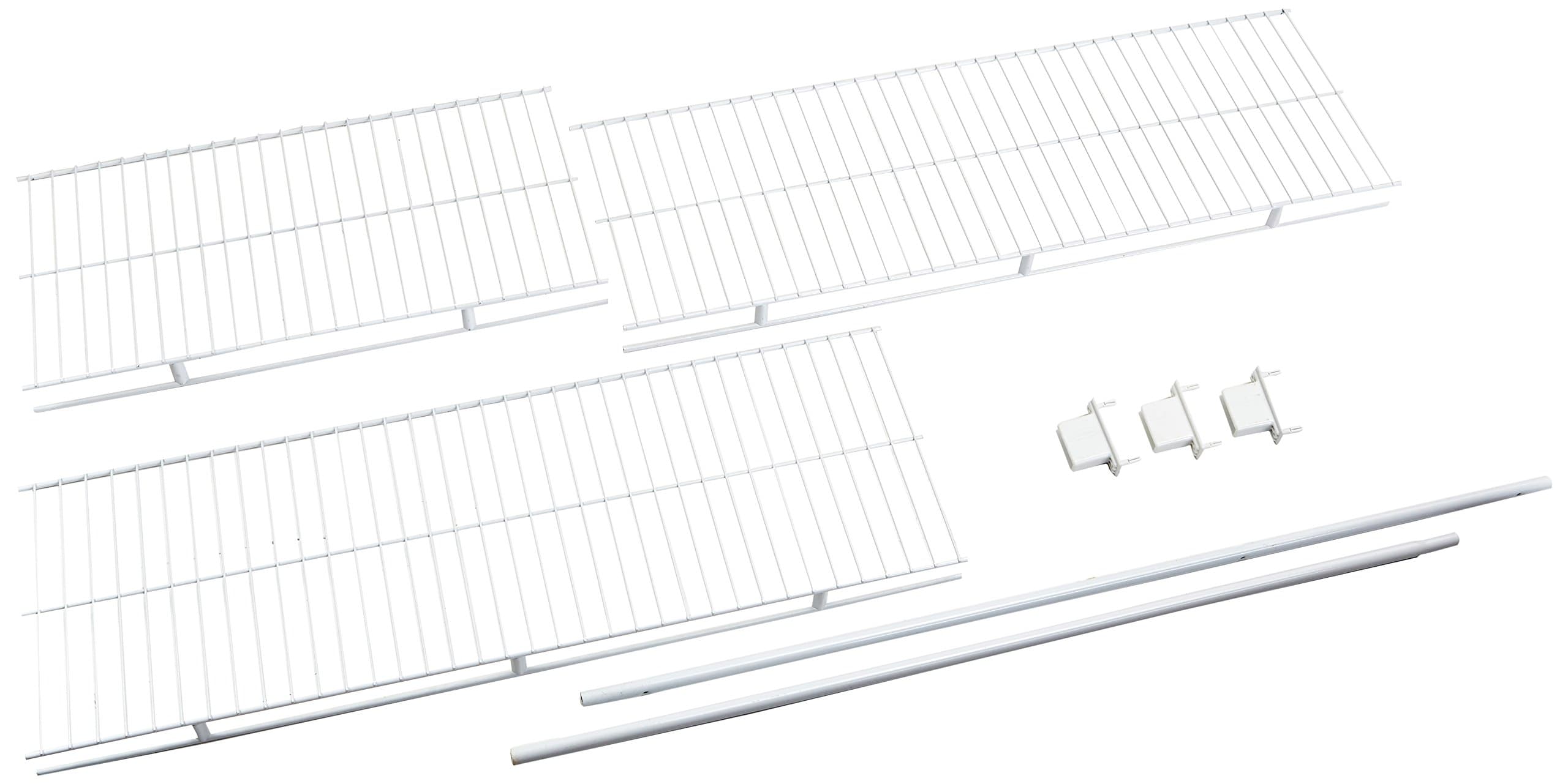 Rubbermaid Direct Mount Non-Adjustable Closet System, Hardware, White, FreeSlide Rod Spacer, Set of 2 (1875979)