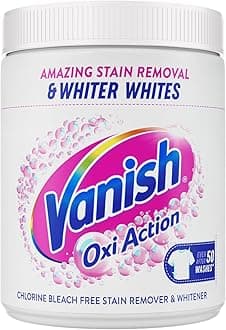 Vanish Oxi Action Laundry Whitener and Stain Remover Powder, 1kg, For Whites