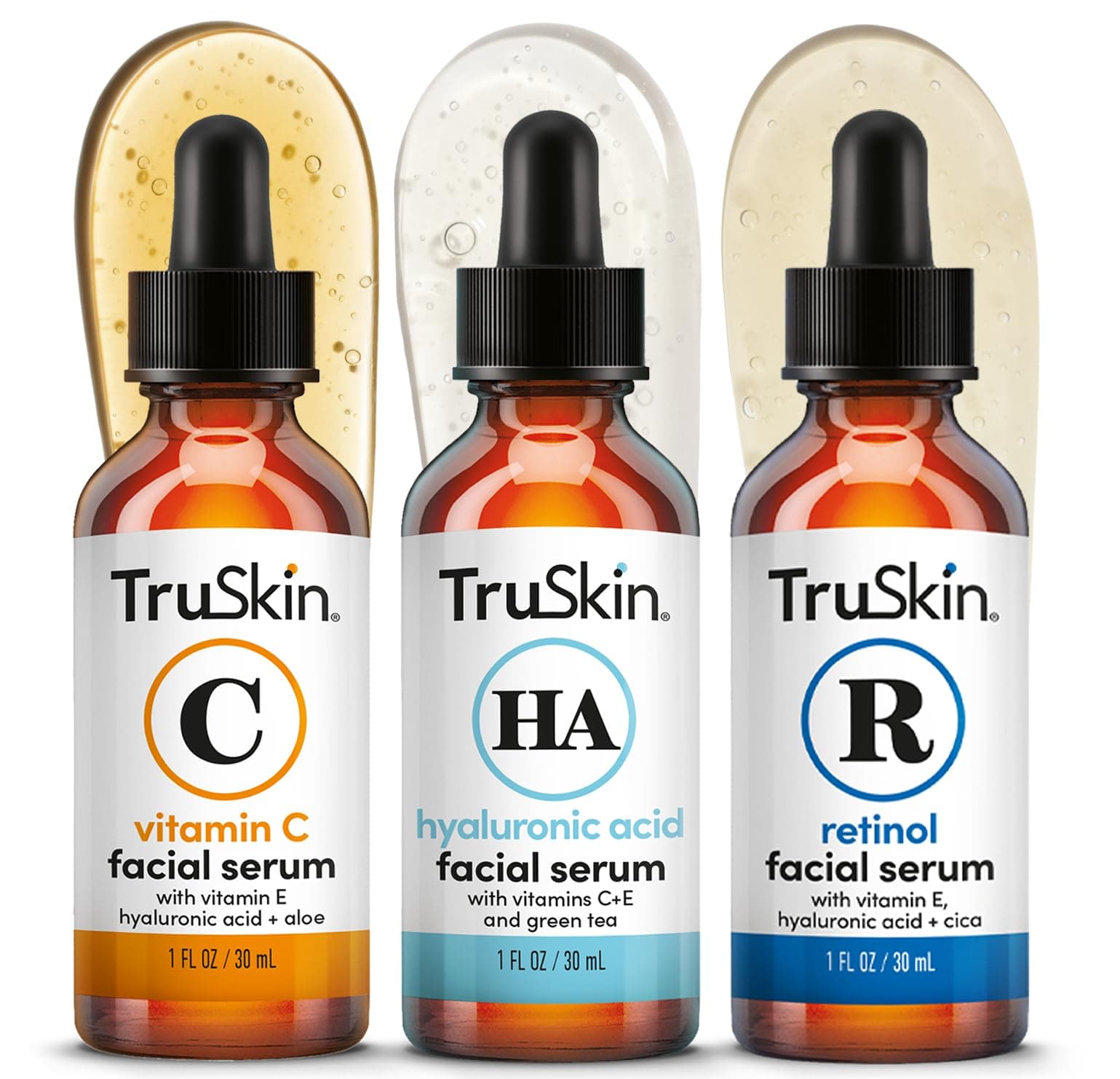 TruSkin Age Defying 3-Pack Bundle with Vitamin C Serum, Retinol Serum and Hyaluronic Acid